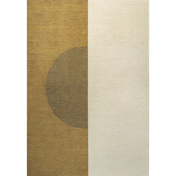Demie Minimalist Graphic Circle Machine-washable Area Rug